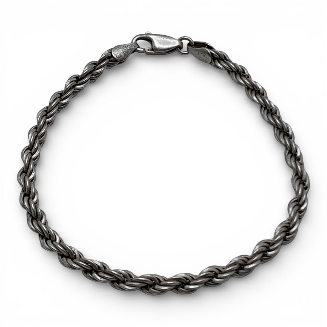 Sterling Silver Bracelet: Marked 925 - 7 3/8" Long - 8.0 Grams