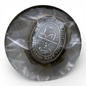 Sterling Silver Pearl Harbor Navy Yard Pin