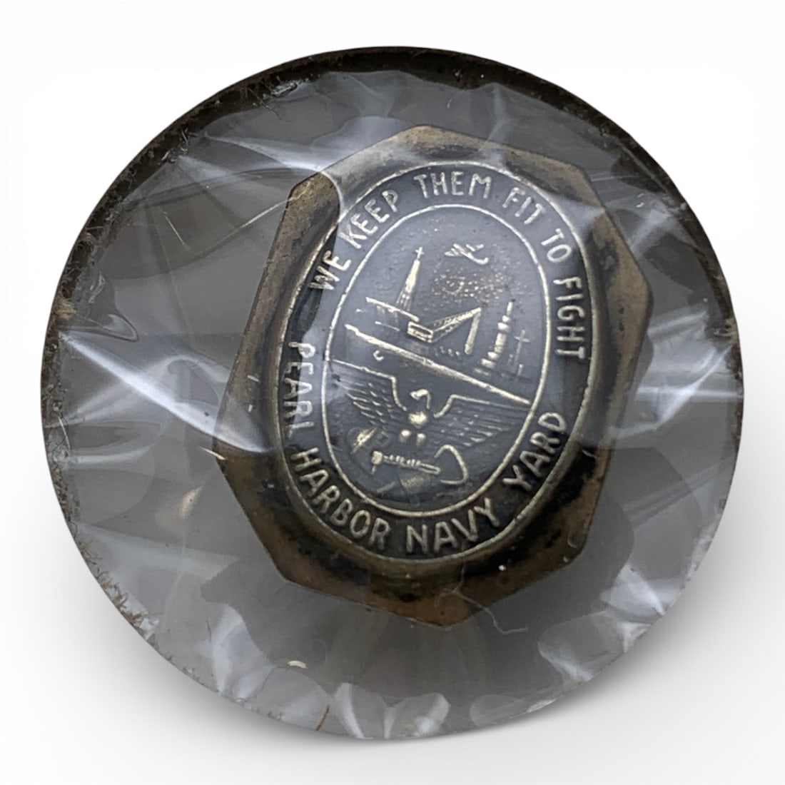 Sterling Silver Pearl Harbor Navy Yard Pin: Marked: Sterling - - See Photos