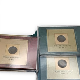 3 Indian Head Pennies