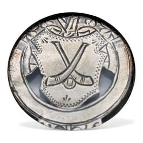 Hallmarked Sterling Silver Field Hockey Pendant