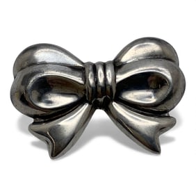 Sterling Silver Bow Pin