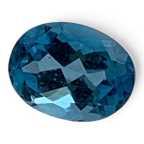 Faceted Blue Topaz Gemstone