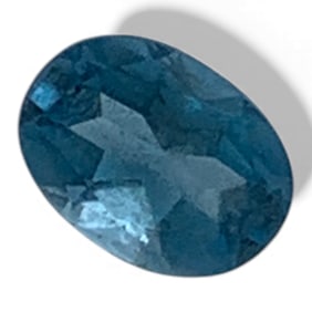 Faceted Blue Topaz Gemstone