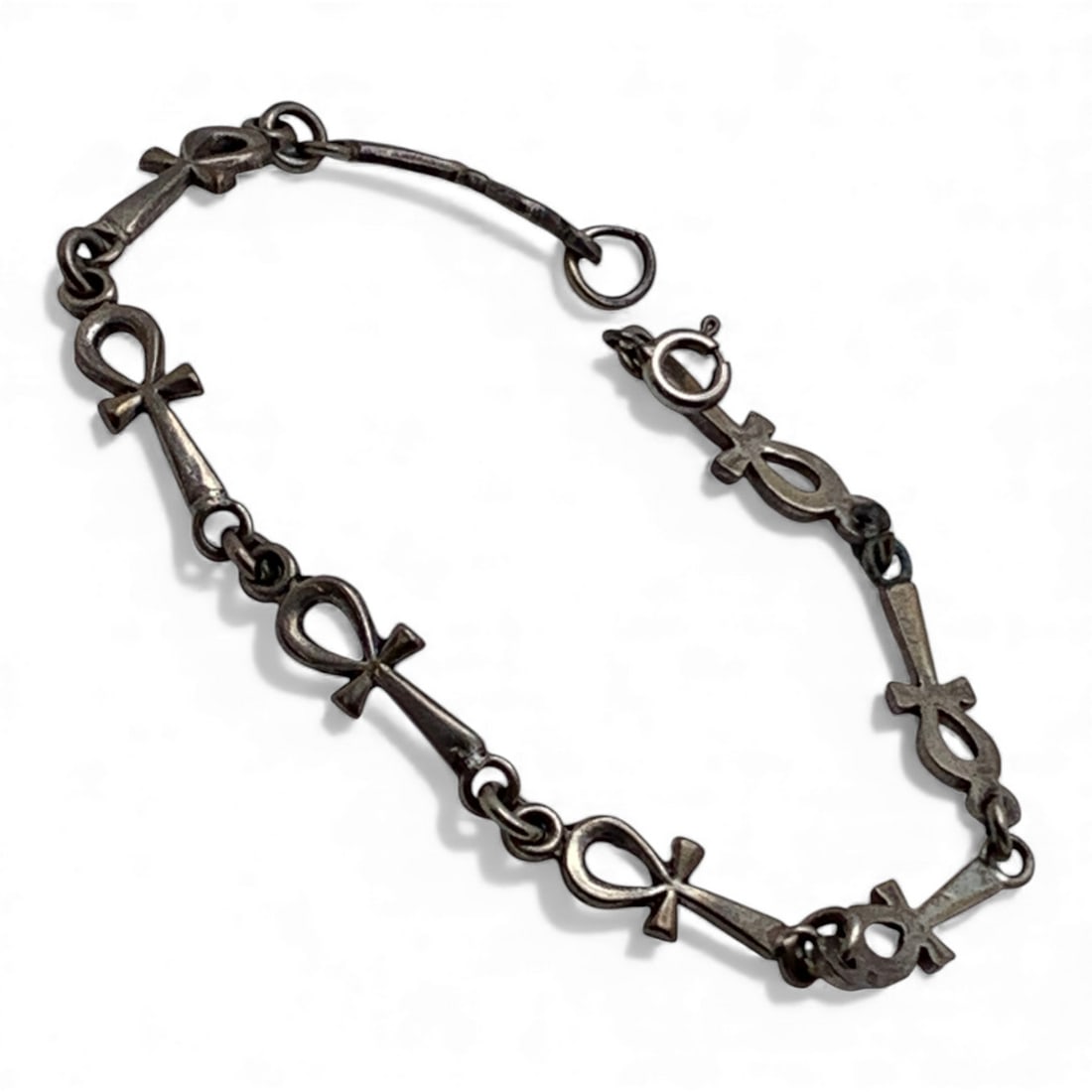 Sterling Silver Bracelet: Marked 925 - 7 5/8" Long - 7.4 Grams