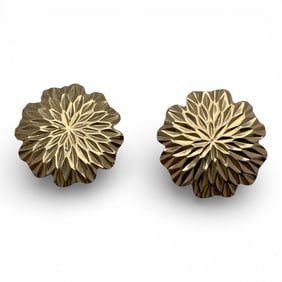 Pair Of 14k Yellow Gold Earrings