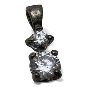 Silver & Clear Stone Pendant