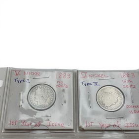 2 1883 V Nickels