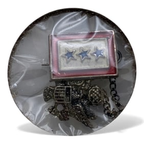 Sterling Silver Enameled 3 Sons In Service Pin