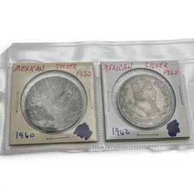 1960 & 1962 Silver Mexican Pesos