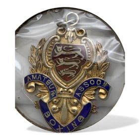 Hallmarked 1898 Sterling Silver Boxing Pendant