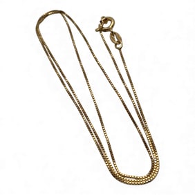 Sterling Silver Gold Tone Box Chain Necklace