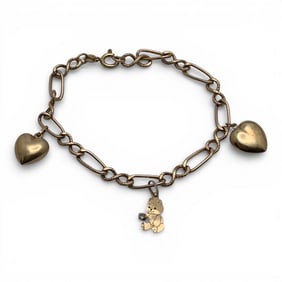 14k Yellow Gold Charm Bracelet