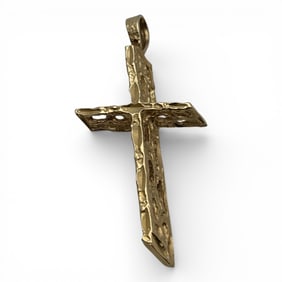 14k Yellow Gold Cross Pendant
