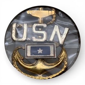 Sterling Silver Navy Pin