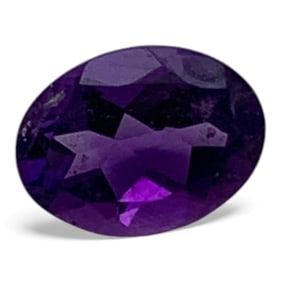 Faceted Purple Amethyst Gemstone