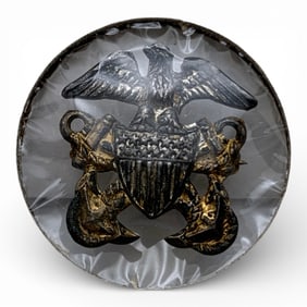 Sterling Silver Naval Officer With Marines Pin