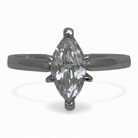 Sterling Silver & Clear Stone Ring