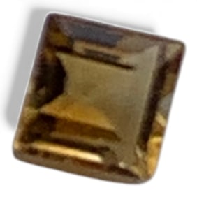 Faceted Orange Citrine Gemstone