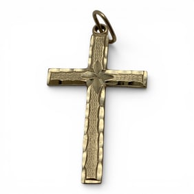 14k Yellow Gold Cross Pendant