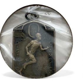 Sterling Silver 1928 Track Pendant