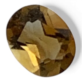 Faceted Orange Citrine Gemstone