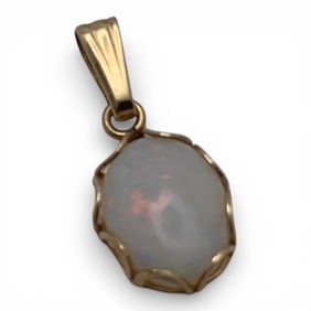 14k Yellow Gold & Opal Pendant