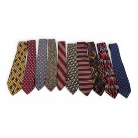 Group Of 10 Silk Ties, Incl Dior & Aigner