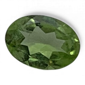 Faceted Green Citrine Gemstone