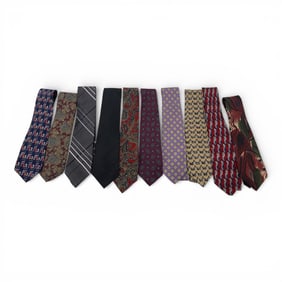 Group Of 10 Silk Ties
