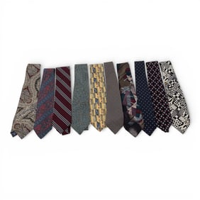 Group Of 10 Silk Ties