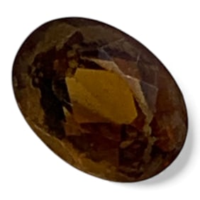 Faceted Orange Citrine Gemstone