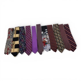 Group Of 11 Silk Ties