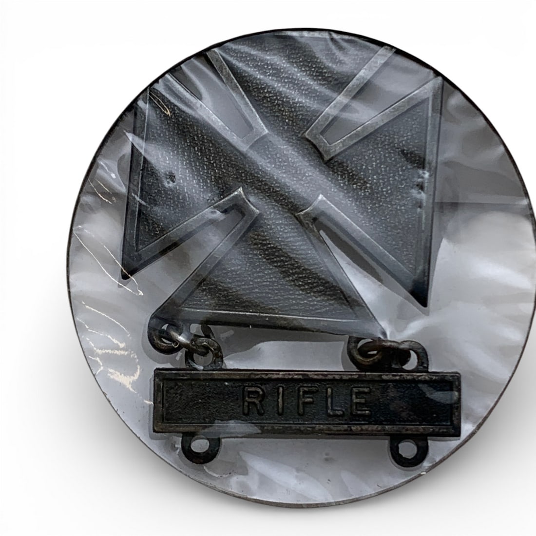 Sterling Silver Army Marksman Pin: Marked: Sterling - See Photos