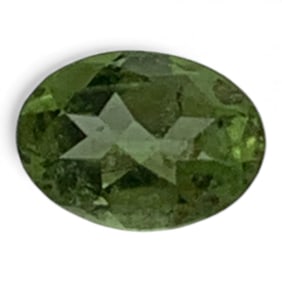 Faceted Green Citrine Gemstone