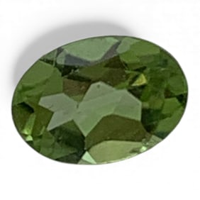 Faceted Green Citrine Gemstone