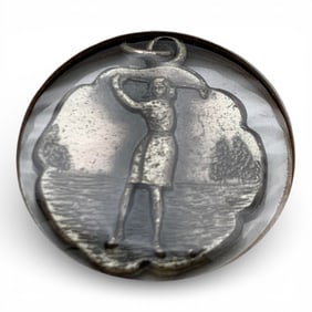 Sterling Silver 1975 Woman's Golf Pendant