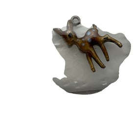 Enameled Fawn Charm