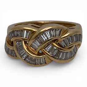18k Yellow Gold & Diamond Ring