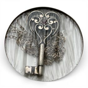 Sterling Silver Necklace With Key Charm