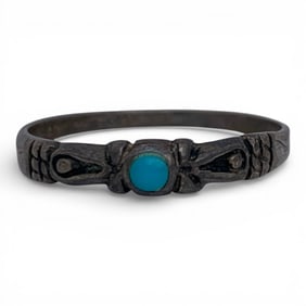 Sterling Silver & Blue Stone Ring