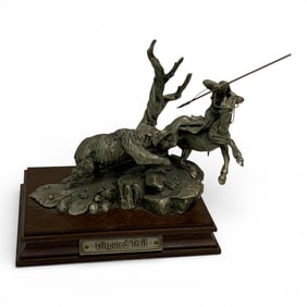 1988 Polland Fine Pewter Sculpture, Disputed Trail