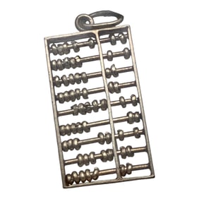Silver Abacus Charm