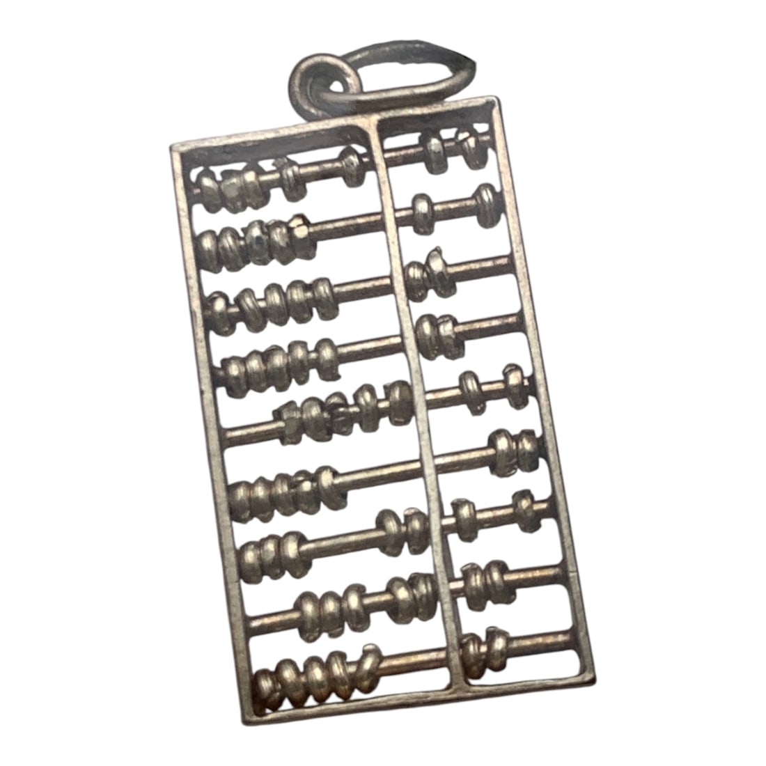 Silver Abacus Charm: Tests Silver - See Photos