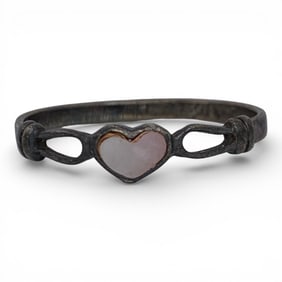 Sterling & Mother Of Pearl Heart Ring
