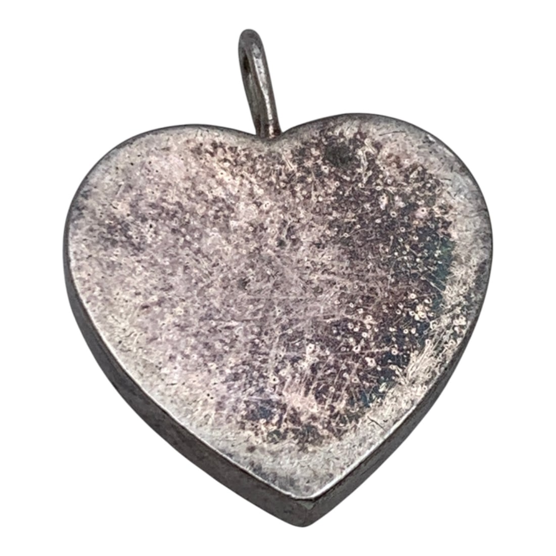 Sterling Silver Heart Pendant: Marked 925 - 1" Long - 2.9 Grams