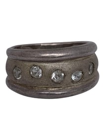 Sterling Silver Ring With Clear Stones