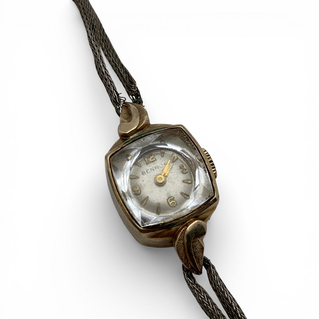 Benrus 10k Gold Filled Wrist Watch: Marked On Face: BenrusMarked On Back: Benrus 10k G.f.Marked On Clasp: 1/20 10k G.f., Kreisler1/2" Face Diameter - 9.1 Grams
