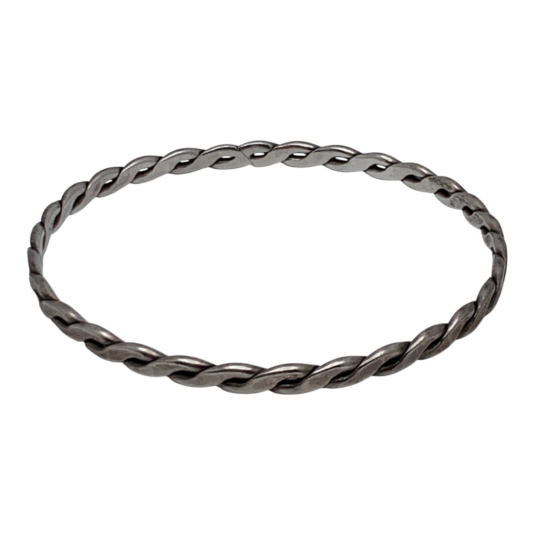 Sterling Silver Bangle Bracelet: Marked Sterling - 2 5/8" Inside Width - 12.9 Grams