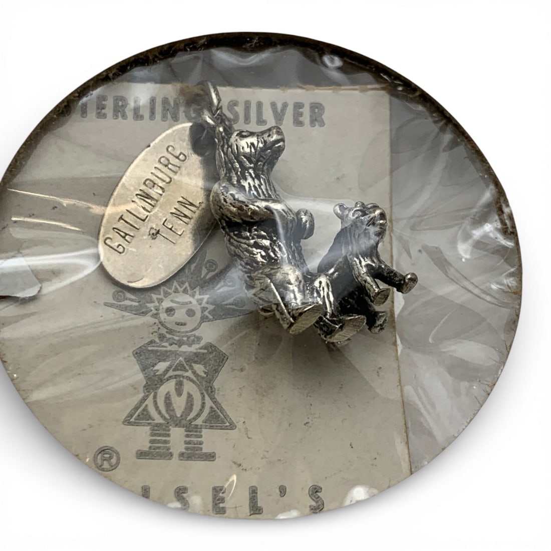 Sterling Silver Bears Charm: Marked Sterling - See Photos